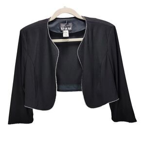 Collections by Lourea  Cardigan Jacket Womens 12 Rhinestone Cropped Evening
